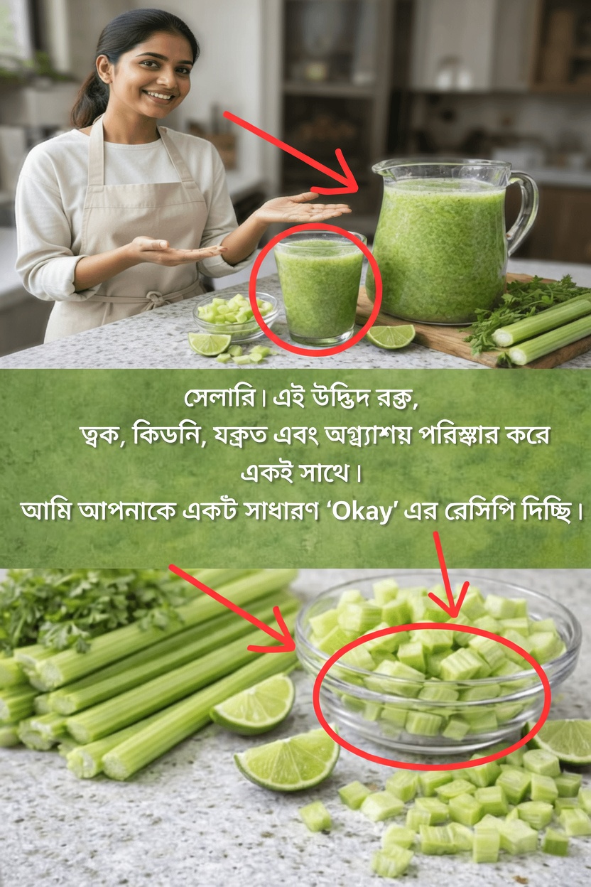 সেলারি জুস যেসব আশ্চর্যজনক উপায়ে আপনার শরীরের স্বাভাবিক পরিষ্কারকরণ প্রক্রিয়াকে সহায়তা করতে পারে