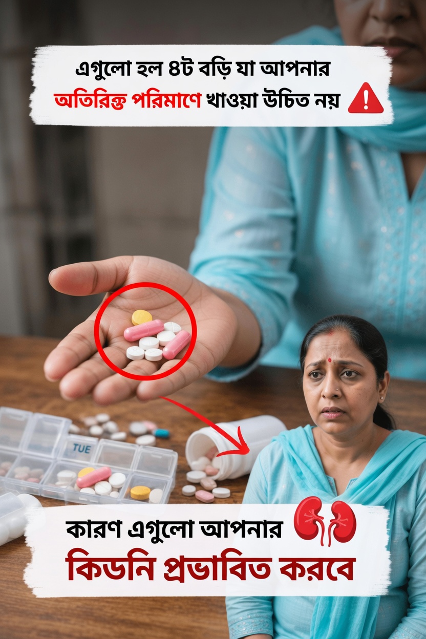 কিডনি সুরক্ষিত রাখতে অতিরিক্ত সেবন এড়িয়ে চলা উচিত এমন ৮টি সাধারণ ওষুধ