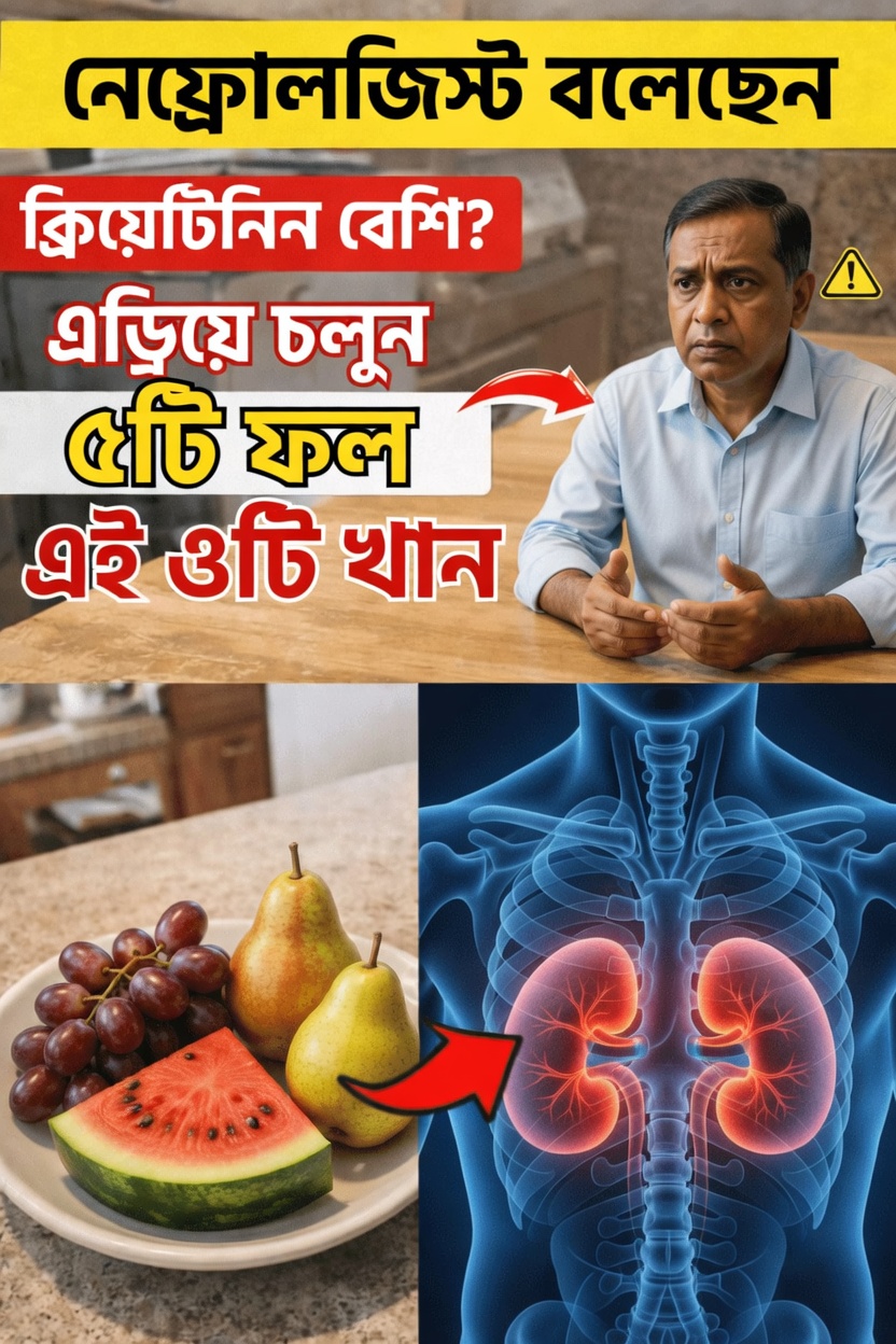 ক্রিয়াটিনিনের মাত্রা বেশি? কিডনির সুস্থতার জন্য বুদ্ধিমান ফলের নির্বাচন