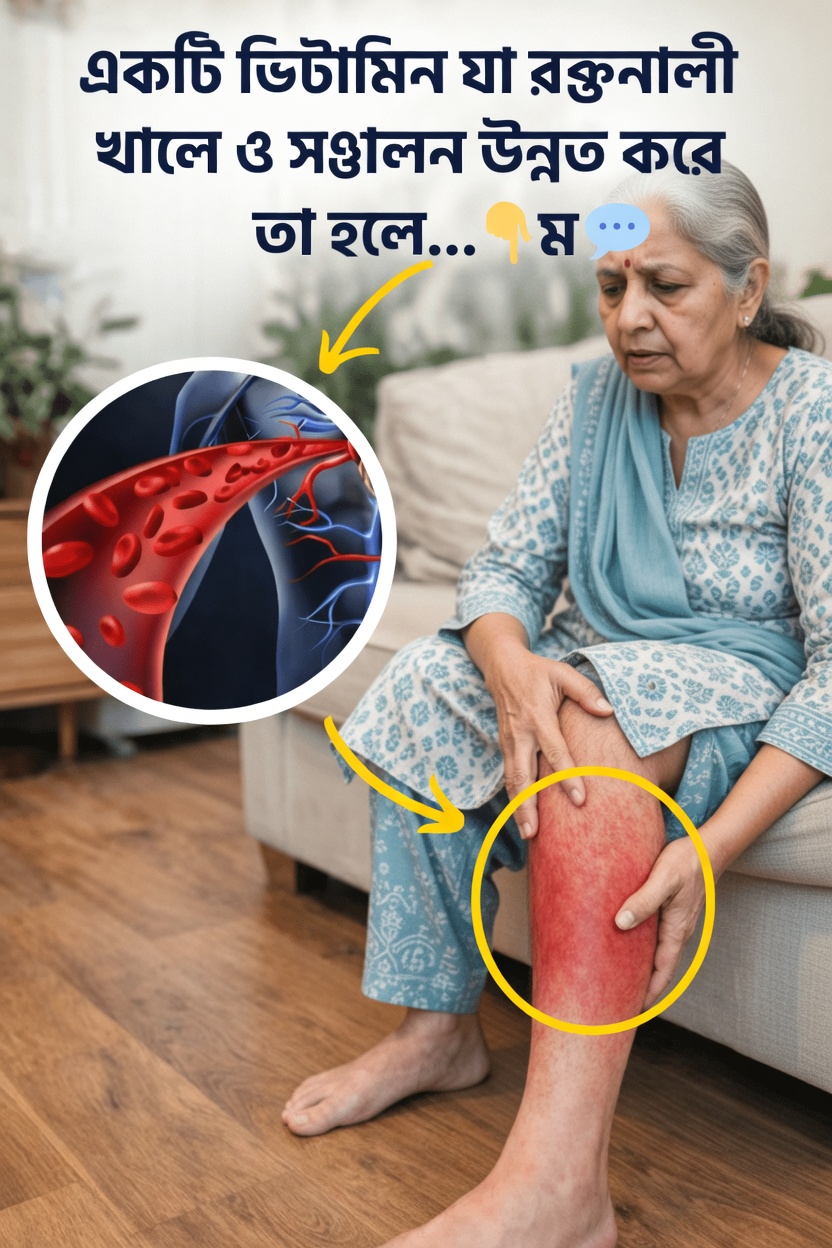 ৫০ বছরের পরে স্বাস্থ্যকর রক্তপ্রবাহ ও রক্তনালীর সুস্থতা বজায় রাখতে সহায়ক সেই এক ভিটামিন