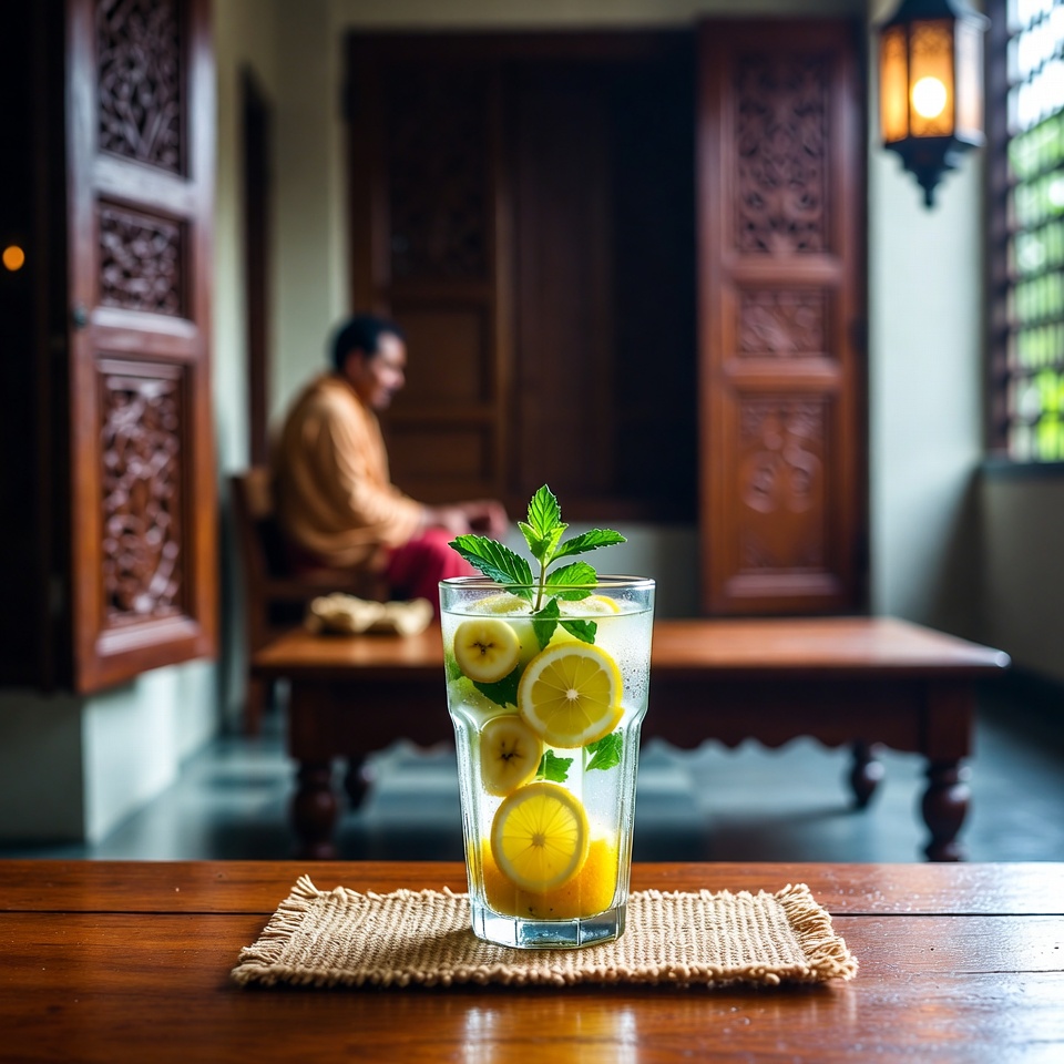 কলা লেবু আদা স্মুদি