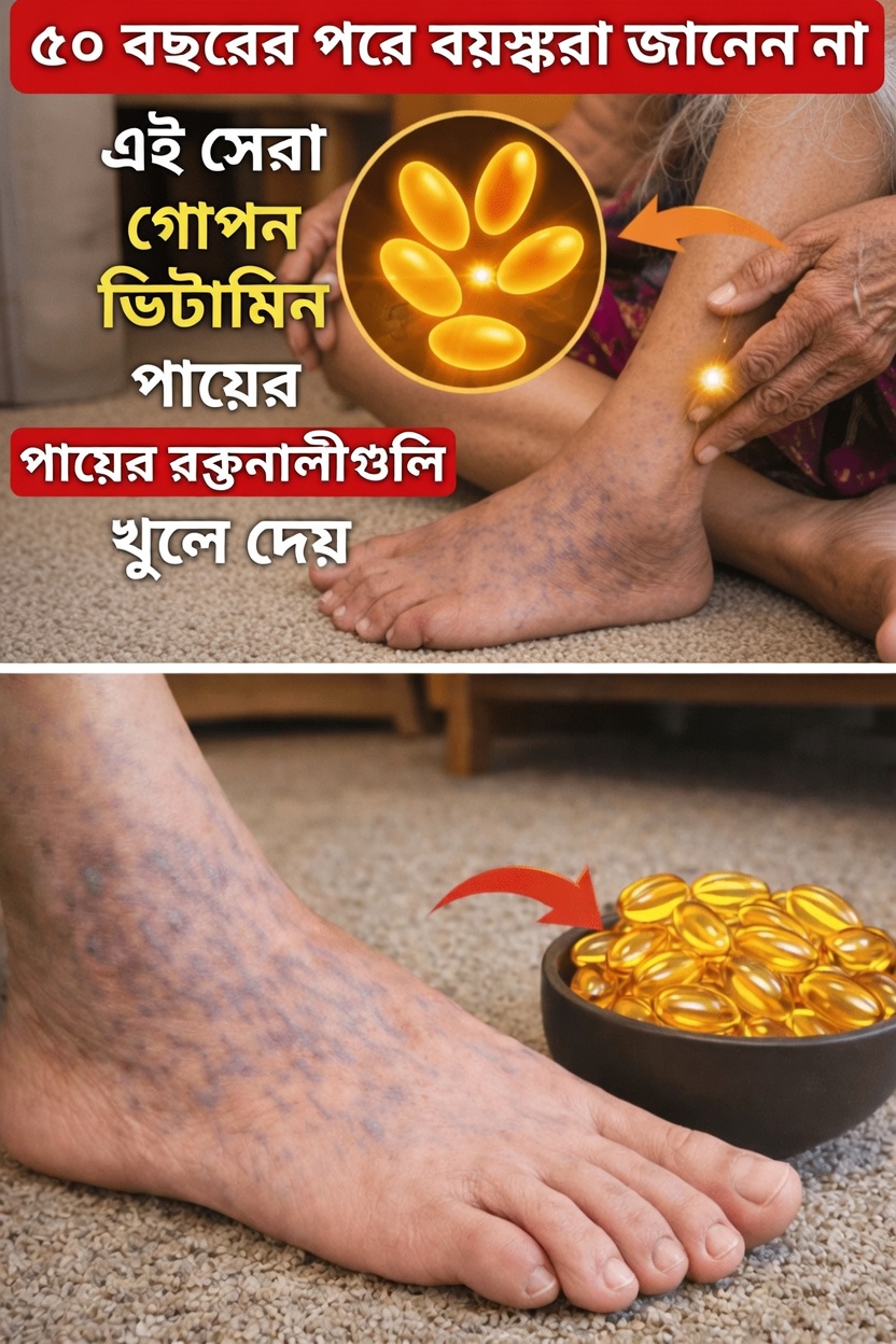 ৬০ বছরের ঊর্ধ্ব প্রাপ্তবয়স্কদের পায়ের আরাম ও শক্তি বৃদ্ধিতে সহায়ক শীর্ষ ৩ ভিটামিন