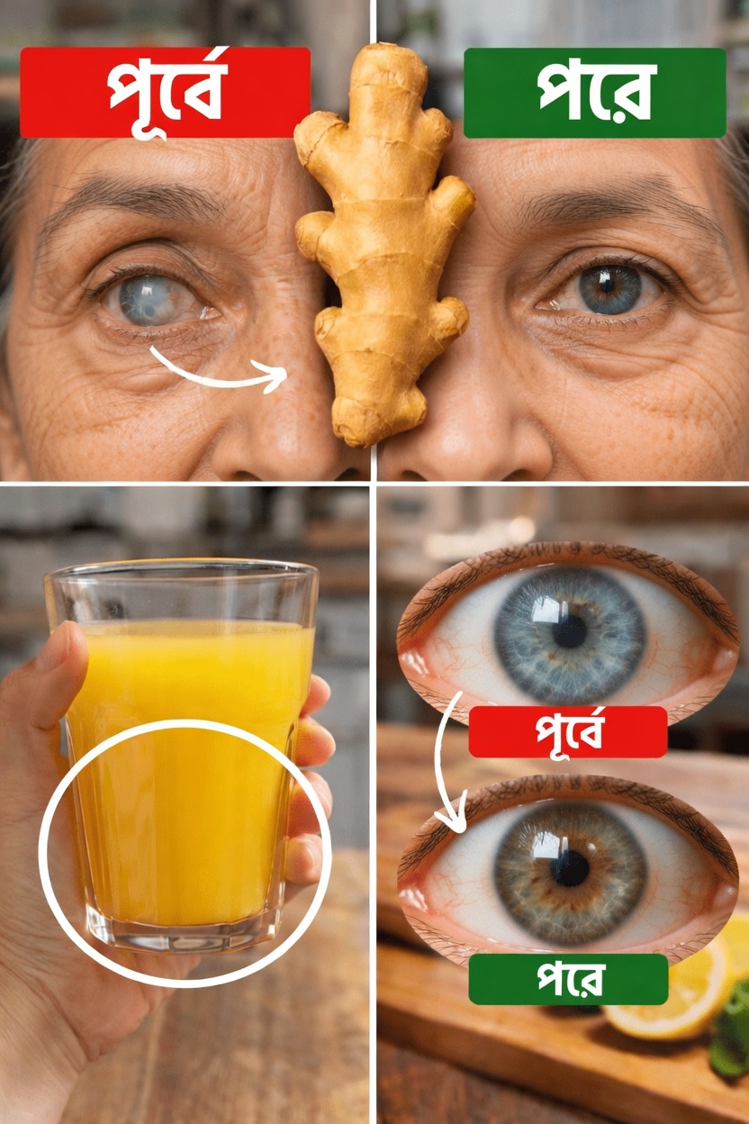 প্রাকৃতিকভাবে আরামদায়ক দৃষ্টিশক্তি সমর্থনে দৈনন্দিন সুস্থতার অভ্যাস হিসেবে আদা ও লেবু