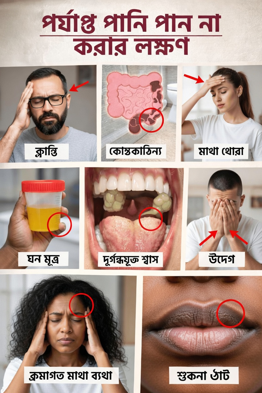 আপনি কি প্রতিদিন যথেষ্ট পানি না খাওয়ার এই সাধারণ লক্ষণগুলো লক্ষ্য করছেন না?