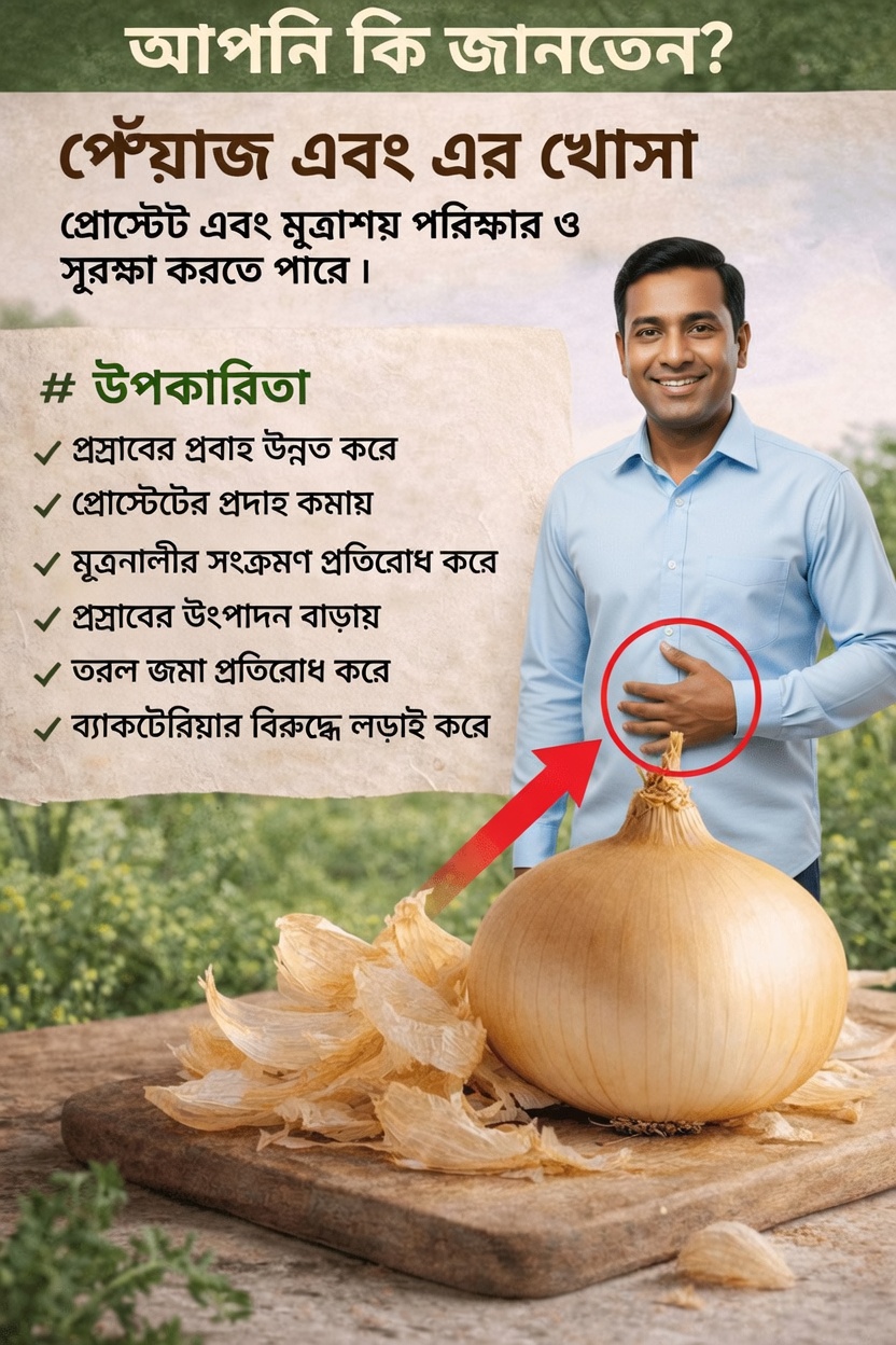 প্রস্টেট ও মূত্রাশয়ের স্বাস্থ্যের প্রাকৃতিক সহায়তায় দৈনন্দিন জীবনে পেঁয়াজের খোসা ব্যবহার করার সহজ উপায় আবিষ্কার করুন