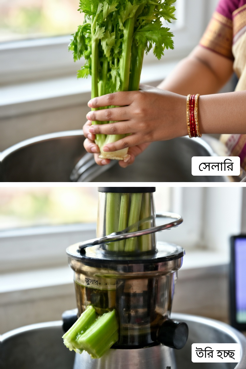 সেলারি জুস: আপনার দৈনন্দিন অভ্যাসে আরও পুষ্টি ও পানীয়তার সহজ সংযোজন