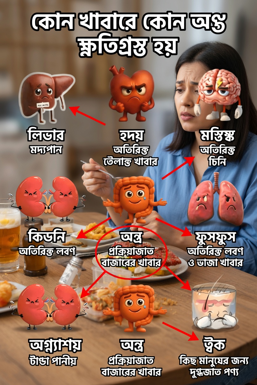 কিছু খাবার কীভাবে আপনার অঙ্গগুলিকে প্রভাবিত করতে পারে: ভালো সিদ্ধান্ত নিতে সহায়ক সহজ ধারণা