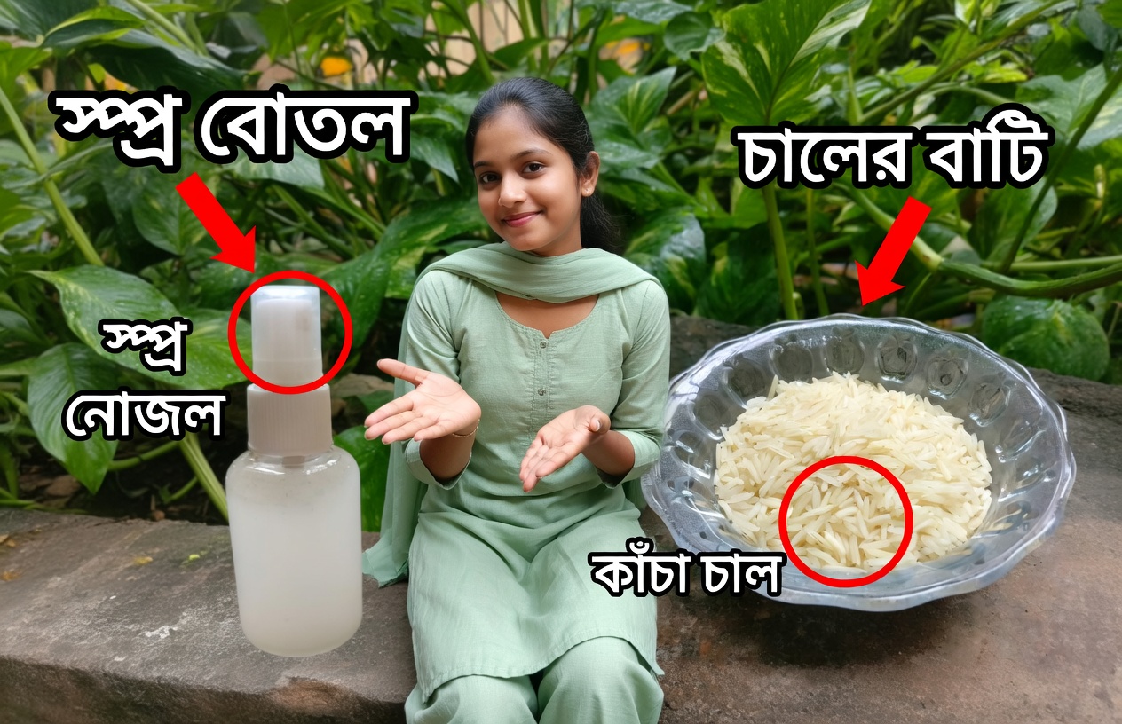 চুলের বৃদ্ধির জন্য চালের পানি – ঘন চুল পেতে চালের পানি