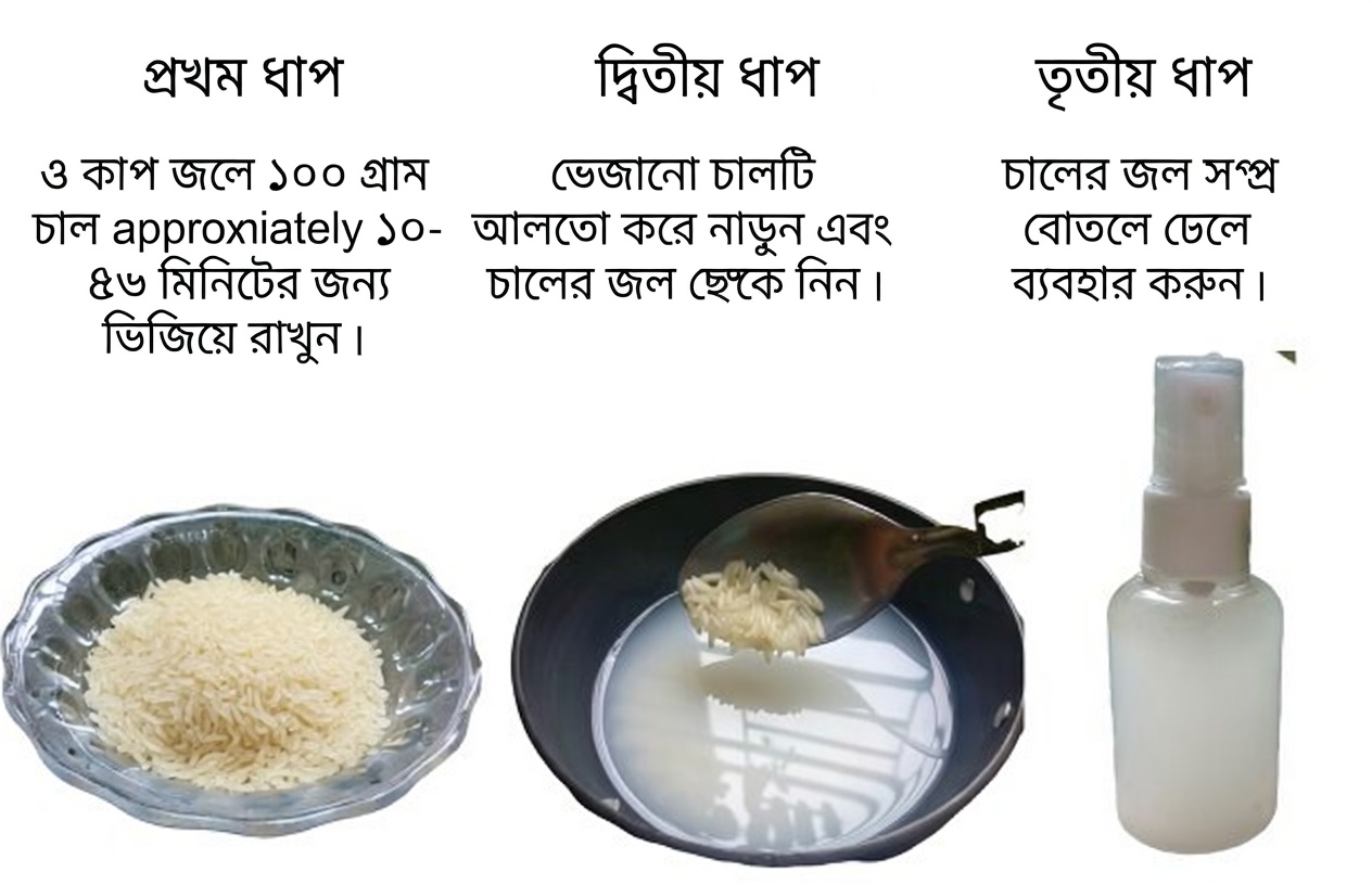 চুলের বৃদ্ধির জন্য চালের পানি – ঘন চুল পেতে চালের পানি