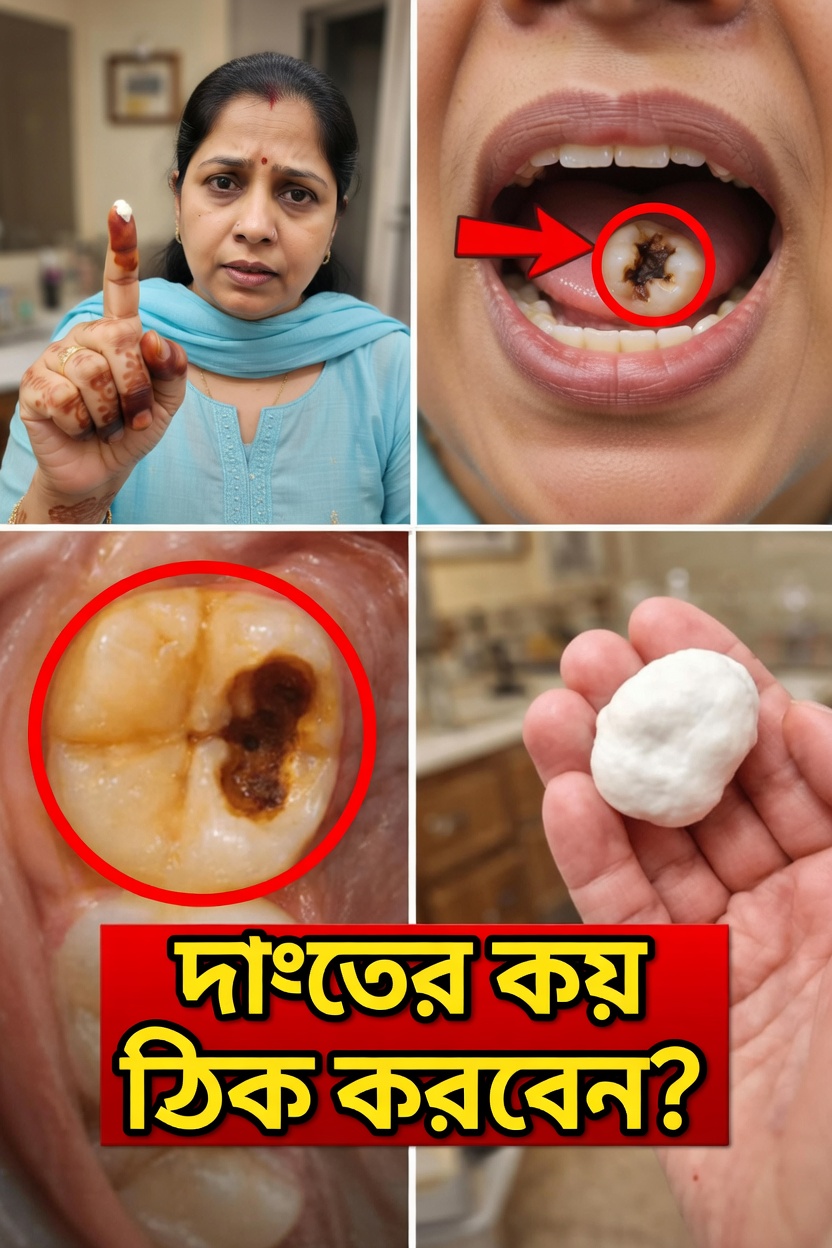 বাড়িতে প্রাকৃতিক উপায়ে দাঁত মজবুত রাখা ও ক্যাভিটির ঝুঁকি কমানো
