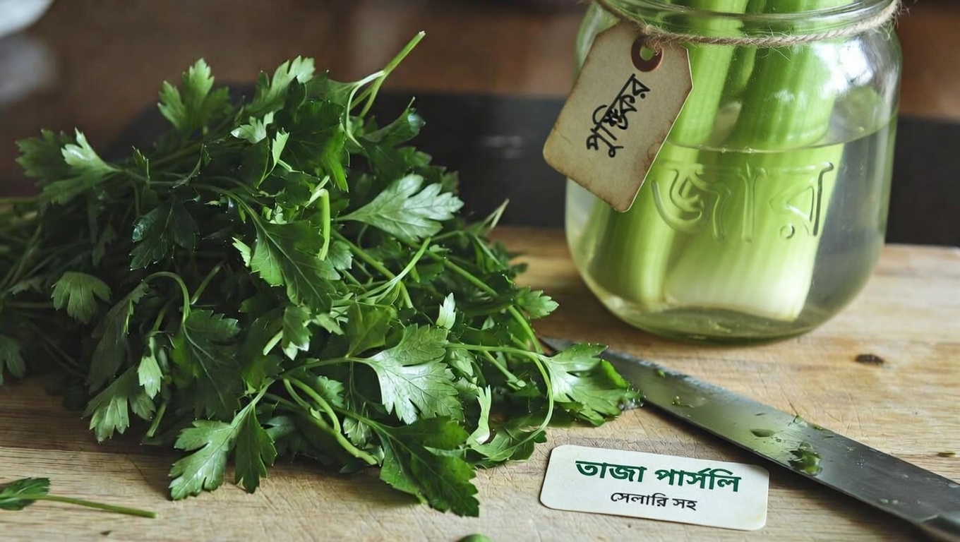 পার্সলে ও সেলারির বিস্ময়কর ভূমিকা: প্রাকৃতিকভাবে কিডনি সুস্থ রাখতে তাদের অবদান