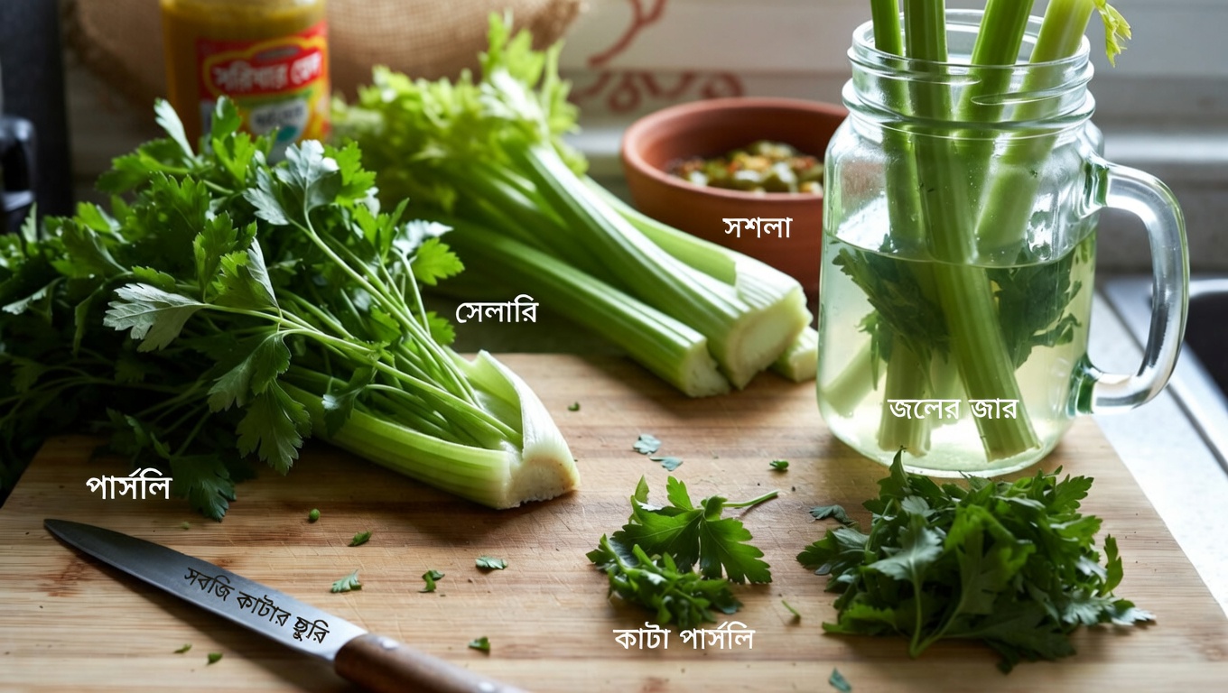 পার্সলে ও সেলারির বিস্ময়কর ভূমিকা: প্রাকৃতিকভাবে কিডনি সুস্থ রাখতে তাদের অবদান