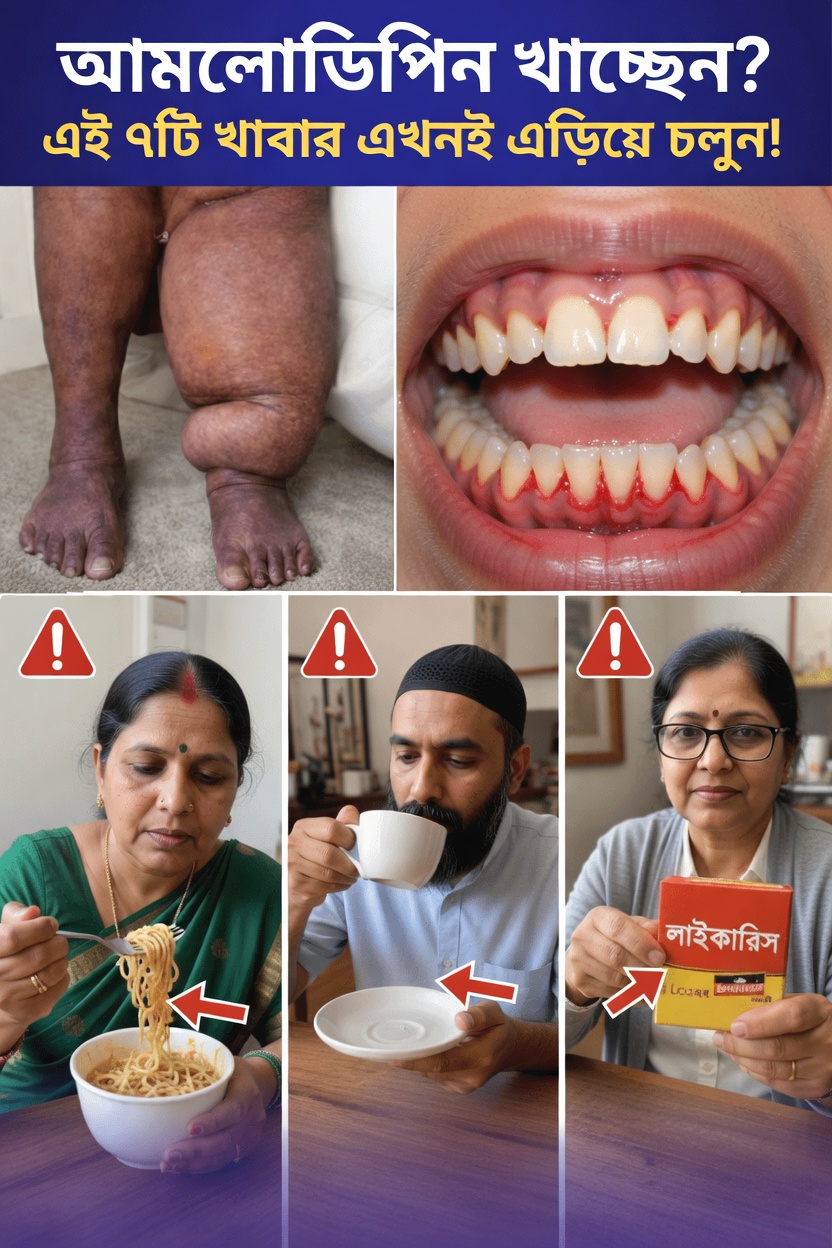 আপনি কি অ্যামলোডিপিন সেবন করছেন? জেনে নিন ৭টি খাবার ও পানীয় যা আপনার অনুভূতিতে প্রভাব ফেলতে পারে