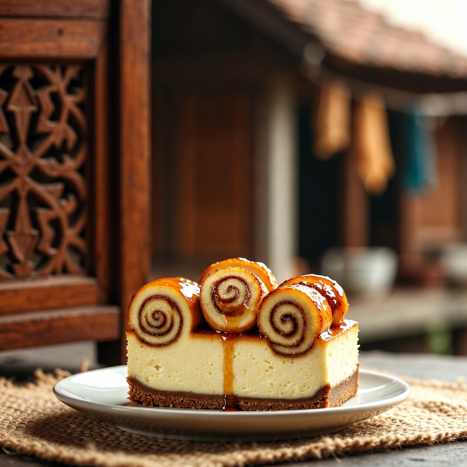 দারুচিনি রোল চিজকেক