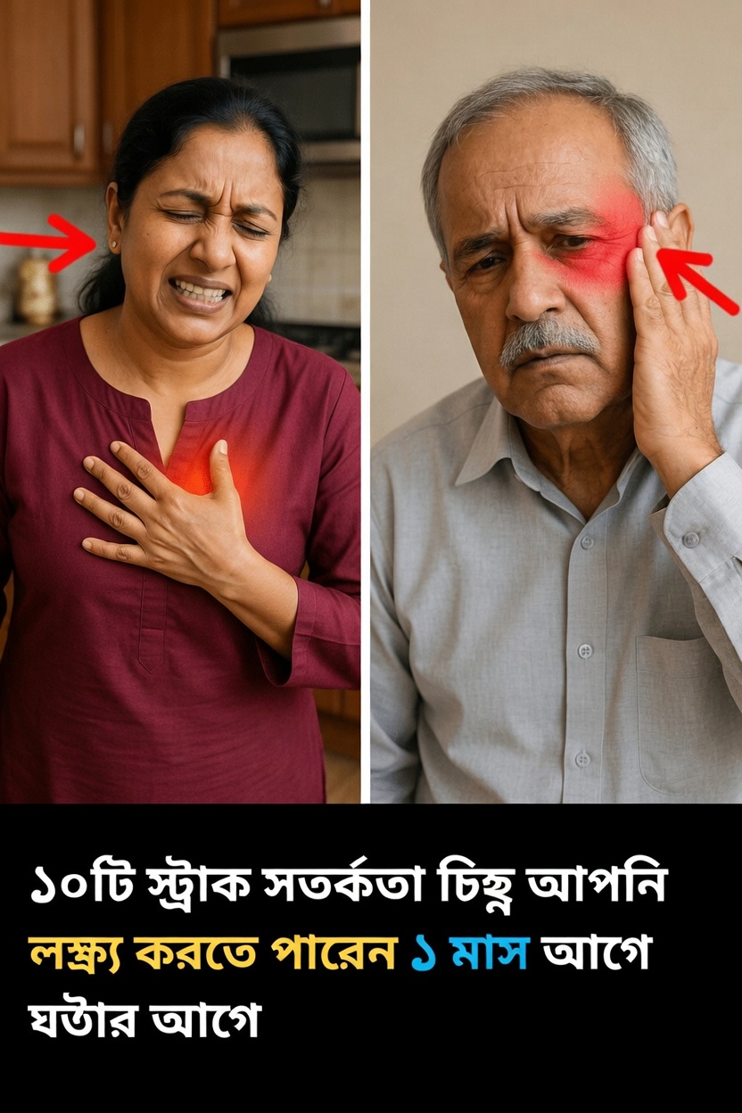 স্ট্রোকের ১০টি সতর্কতামূলক লক্ষণ যা ঘটার এক মাস আগে পর্যন্ত আপনি টের পেতে পারেন – কী কী খেয়াল রাখবেন