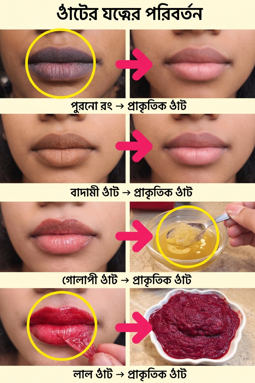 প্রতিদিনের উপকরণে নরম, সমান দেখানো ঠোঁটের সহজ যত্নের উপায়