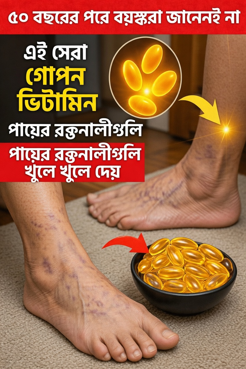 শীর্ষ ৩টি ভিটামিন যা পায়ের মাংসপেশির টান বন্ধ করবে ও বয়স্কদের শক্তি ফিরিয়ে দেবে: প্রাকৃতিকভাবে আপনার পা শক্তিশালী করুন