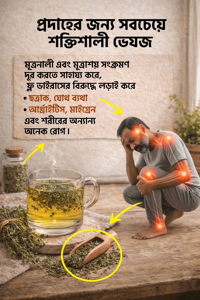 চার-শক্তির ভেষজ পানীয়: সহজ দৈনন্দিন চায়ে থাইম, রসুন, দারুচিনি এবং লবঙ্গের অনুসন্ধান