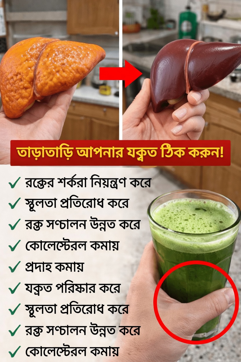 যকৃতের স্বাস্থ্য, রক্তে শর্করার ভারসাম্য এবং সামগ্রিক সুস্থতা বজায় রাখতে একটি সহজ সবুজ স্মুদি