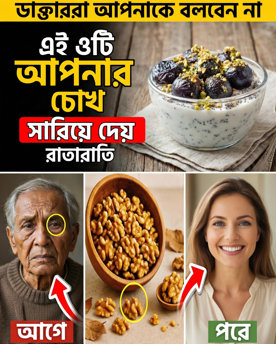 ৬০ বছরের ঊর্ধ্ব সিনিয়রদের জন্য: প্রাকৃতিকভাবে চোখের সুস্থতা বজায় রাখতে সহজ রাতের স্ন্যাকস