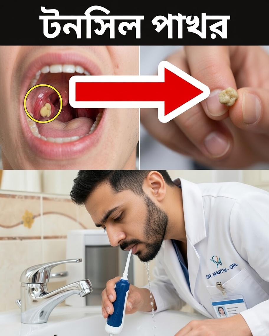 টনসিলের পাথরের রহস্য উন্মোচন: মুখের দুর্গন্ধ ও গলার অস্বস্তির আড়ালে লুকিয়ে থাকা কারণ