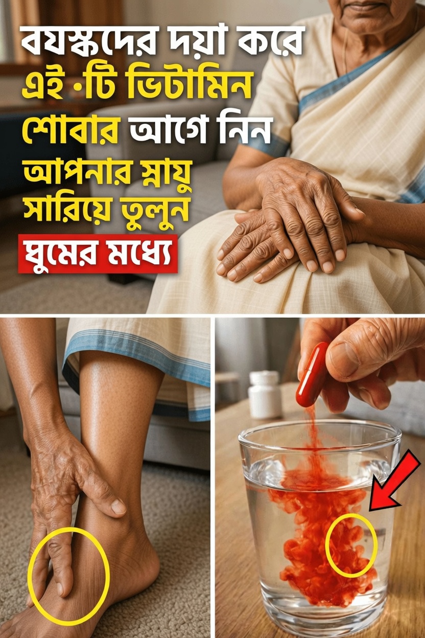 ৩টি শোবার আগে খাওয়ার ভিটামিন যা প্রবীণদের পা রাতারাতি আরও শক্তিশালী ও স্থির করছে (আপনি “সবকিছু চেষ্টা করেও” না পেরে থাকলেও)