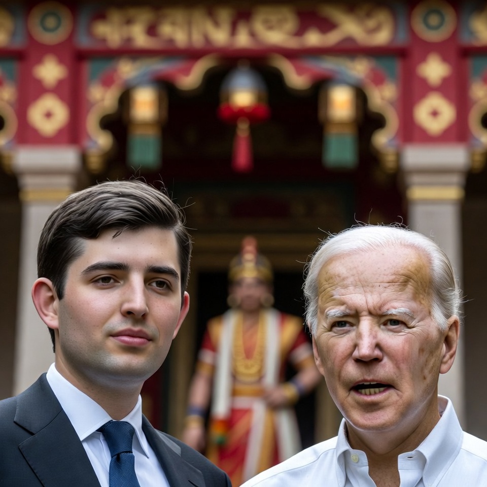 জো বাইডেনের মুখোমুখি হয়ে ব্যারন ট্রাম্প দেখালেন তাঁর প্রকৃত রূপ