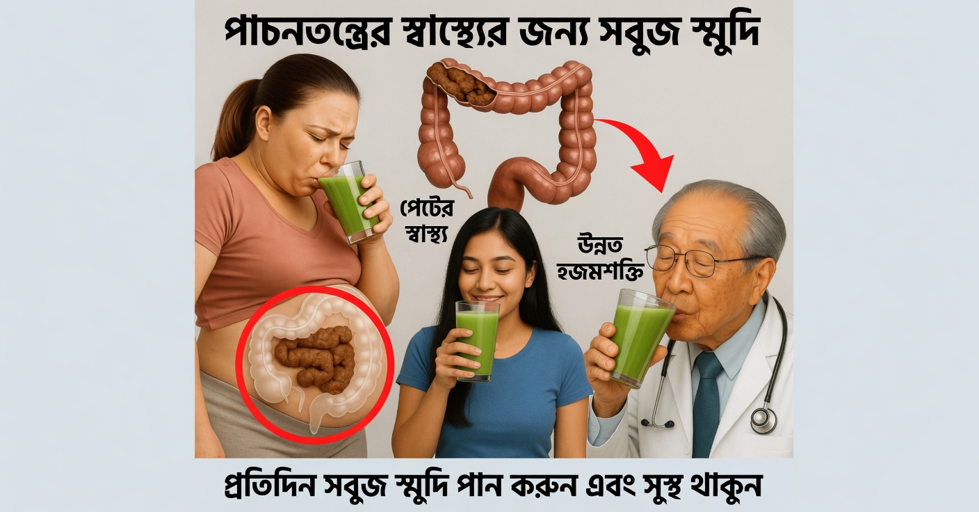 কোলন পরিষ্কার ও পেটের ফোলা কমাতে সবুজ জুস