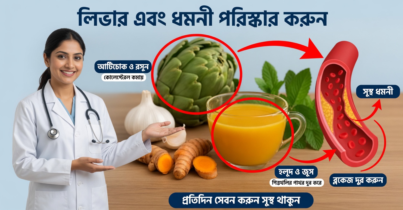 ধমনী পরিষ্কার ও হৃদযন্ত্র শক্তিশালী করার প্রাকৃতিক রেসিপি