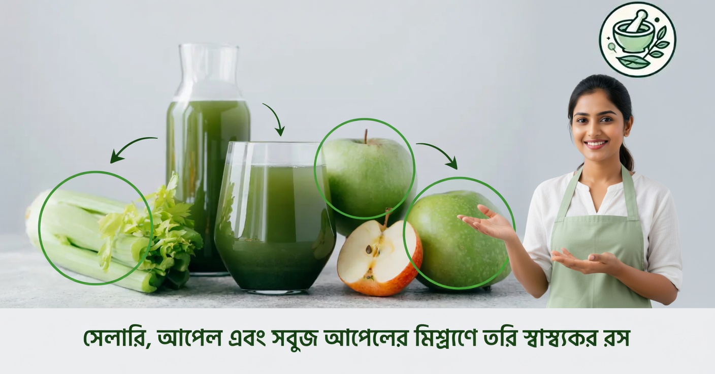 সেলারি ও সবুজ আপেলের প্রাকৃতিক জুস