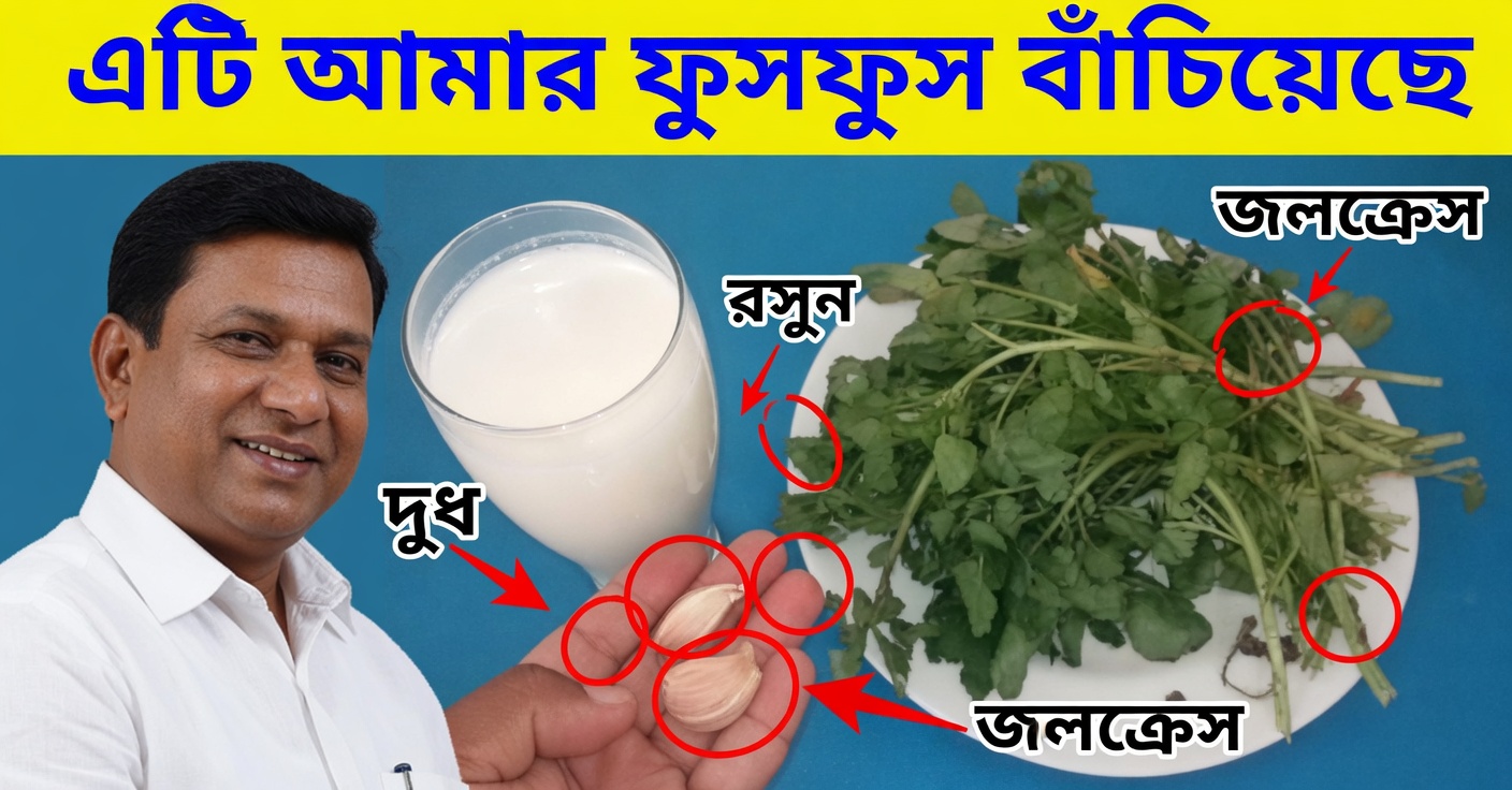 ফুসফুস পরিষ্কার করার জন্য ওয়াটারক্রেস, রসুন ও দুধ