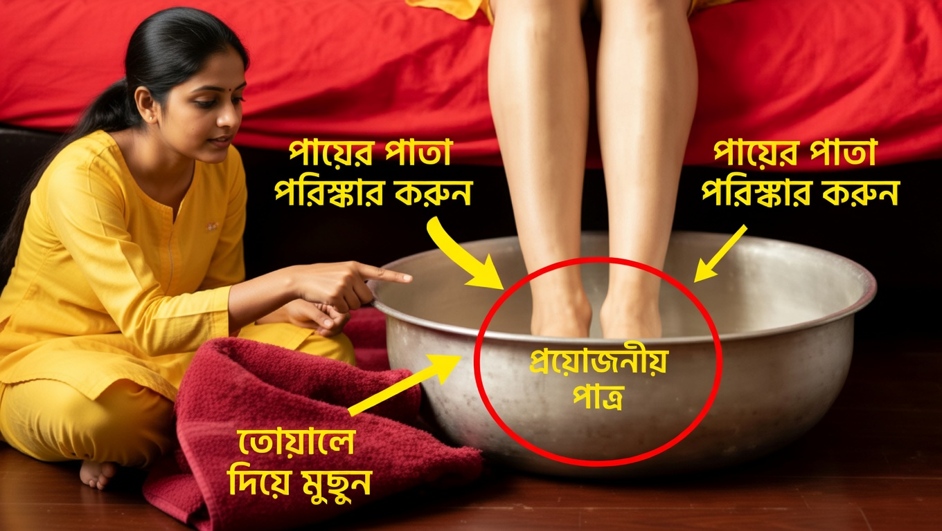 ভিনেগার দিয়ে পায়ের স্নান: উপকারিতা ও রেসিপি