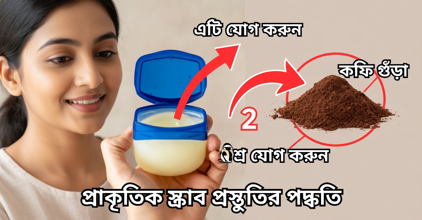 ভ্যাসেলিন ও কফি: নরম ত্বকের জন্য প্রাকৃতিক এক্সফোলিয়েন্ট