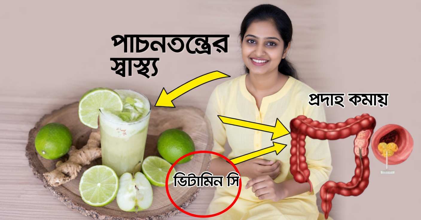 কোলন ডিটক্সের জন্য আদা, আপেল ও লেবুর রস