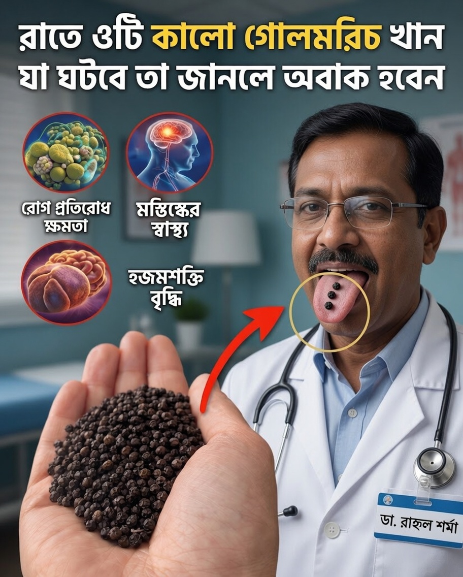 ঘুমানোর আগে ৩টি কালো মরিচের দানা চিবোলে কী হয়, আপনি কি কখনও ভেবেছেন?