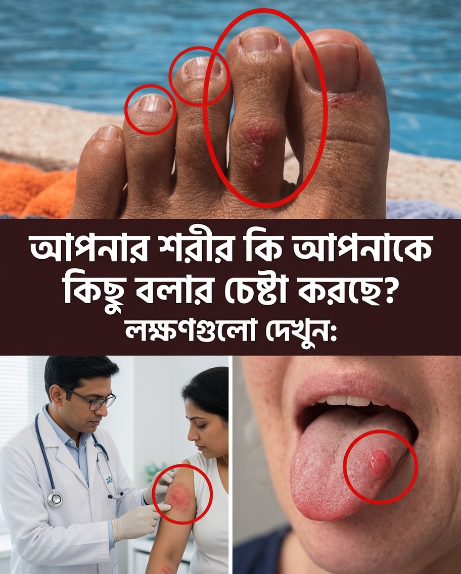 আপনার পায়ের আঙুলগুলো কি সবসময় ঠান্ডা থাকে, বা মুখের সেই ছোট ঘাগুলো কি বারবার ফিরে আসে? ৮টি লক্ষণ যে আপনার শরীর আপনাকে সতর্ক করার চেষ্টা করছে