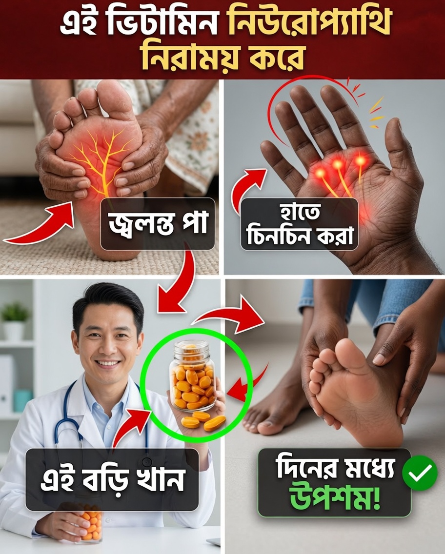 স্নায়ুর স্বাস্থ্যকে সহায়তা করতে এবং হাত-পায়ের অস্বস্তি উপশম করতে ১ নম্বর ভিটামিন