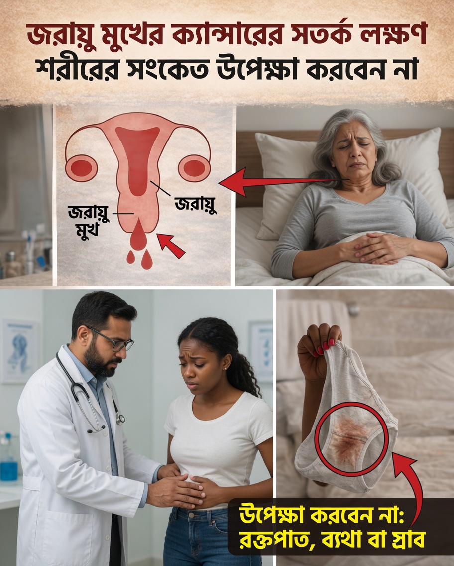 Câncer do Colo do Útero-এর ৯টি প্রাথমিক লক্ষণ যা অনেক নারী উপেক্ষা করেন – যা প্রতিটি নারীর জানা দরকার