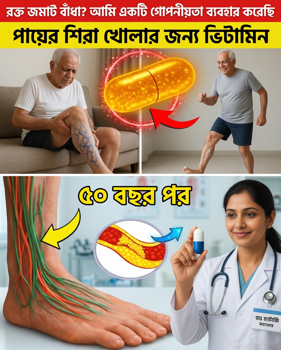এই ভিটামিনটি পায়ে রক্ত জমাট বাঁধার ঝুঁকি কমাতে সাহায্য করতে পারে – বয়স্করা, এটি আপনার জন্য