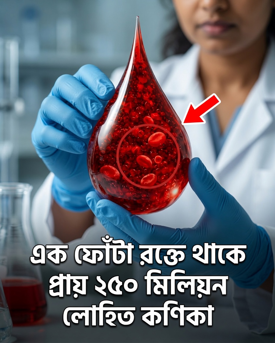 আপনি কি জানেন যে রক্তের মাত্র একটি ফোঁটায় ২৫ কোটি লোহিত রক্তকণিকা আপনার জন্য অবিরাম কাজ করে?