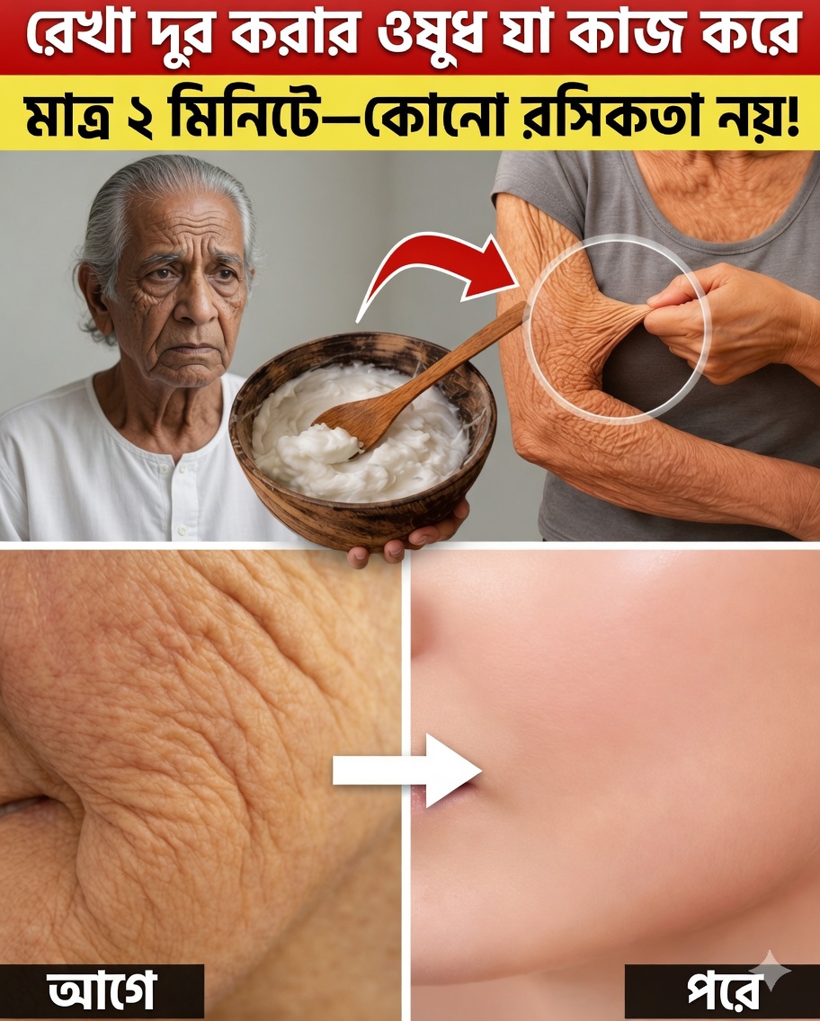 বয়স্কদের মুগ্ধ করে চলেছে বলিরেখার বিরুদ্ধে ২ মিনিটের প্রাকৃতিক উপায়—দামী ক্রিম ছাড়াই!