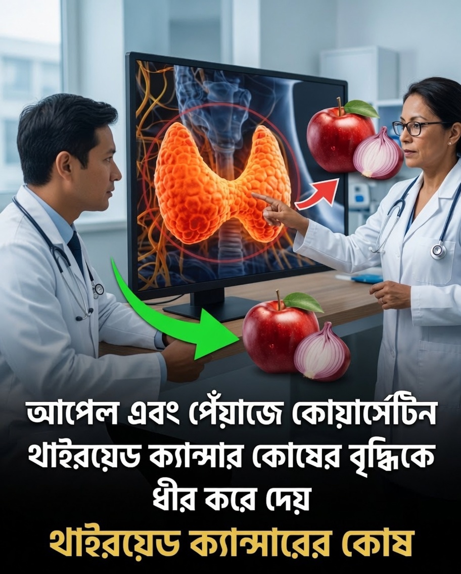 আপেল ও পেঁয়াজের মতো দৈনন্দিন খাবার কীভাবে থাইরয়েড ক্যান্সার গবেষণায় নতুন সূত্র দিতে পারে?