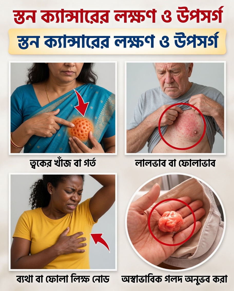 কখনোই উপেক্ষা করা উচিত নয় এমন স্তন ক্যান্সারের ১০টি সতর্কতামূলক লক্ষণ ও উপসর্গ