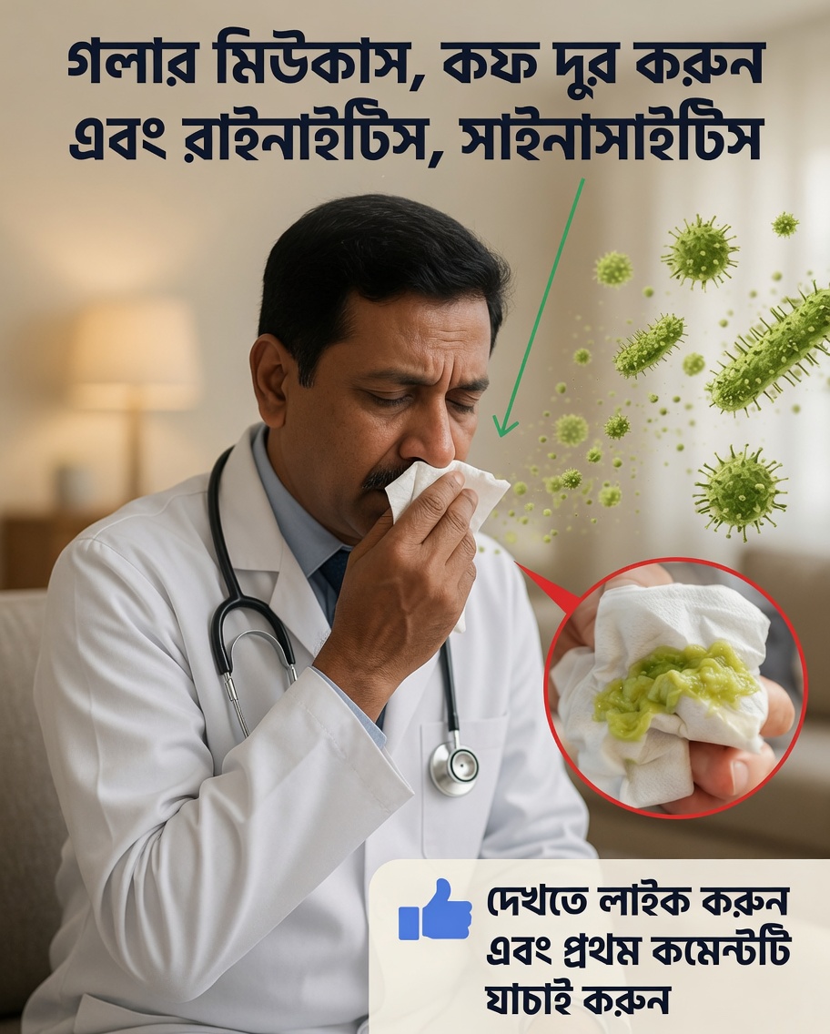 স্বাভাবিকভাবে শ্লেষ্মা, কফ ও রাইনাইটিস দূর করতে ১৫টি শক্তিশালী ঘরোয়া প্রতিকার