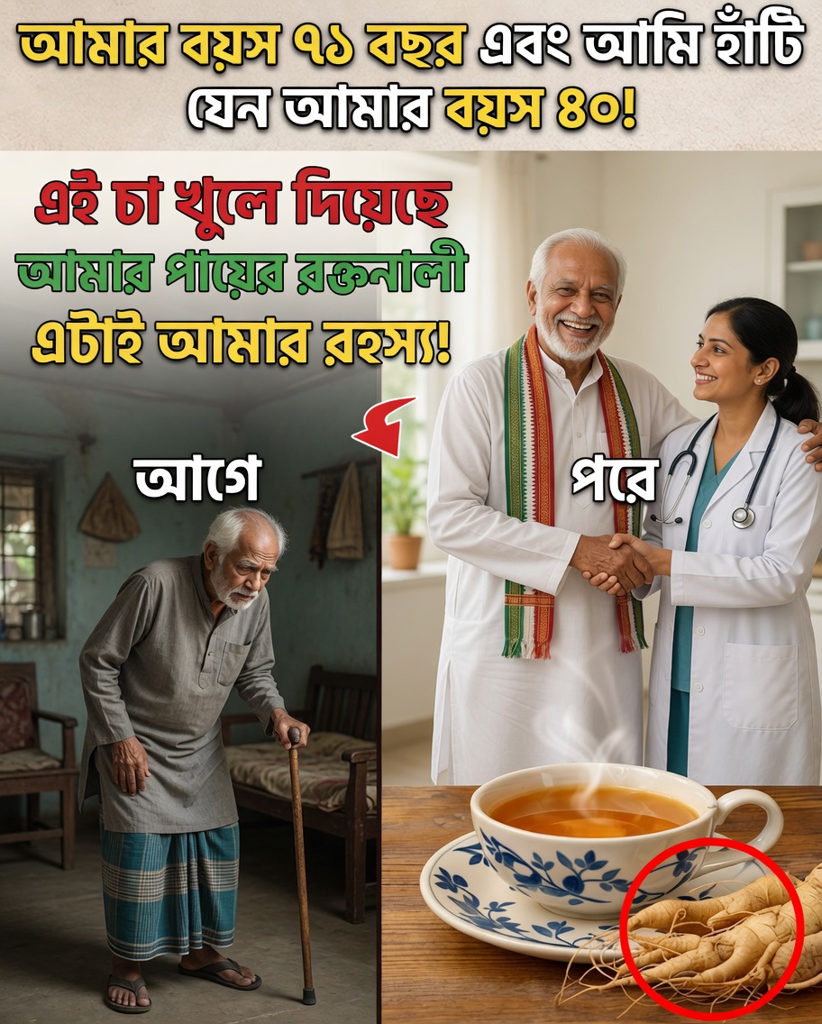 ৬০ বছরের বেশি? পেশী পুনর্গঠনে এবং শক্তি ফিরে পেয়ে আবার দৃঢ়ভাবে হাঁটতে এই ৩টি চা পান করুন