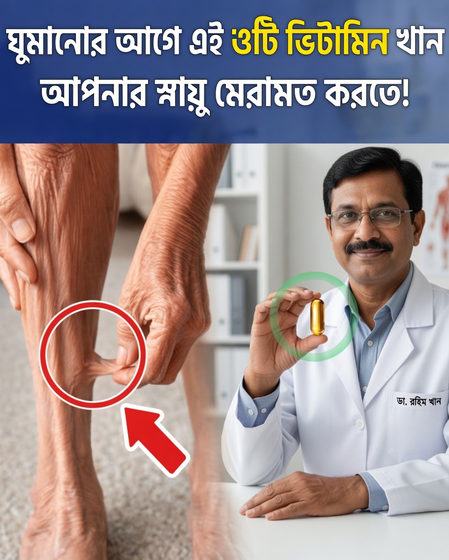 ৬০ বছরের পর রাতে পা শক্তিশালী করতে ৩টি অপরিহার্য ভিটামিন