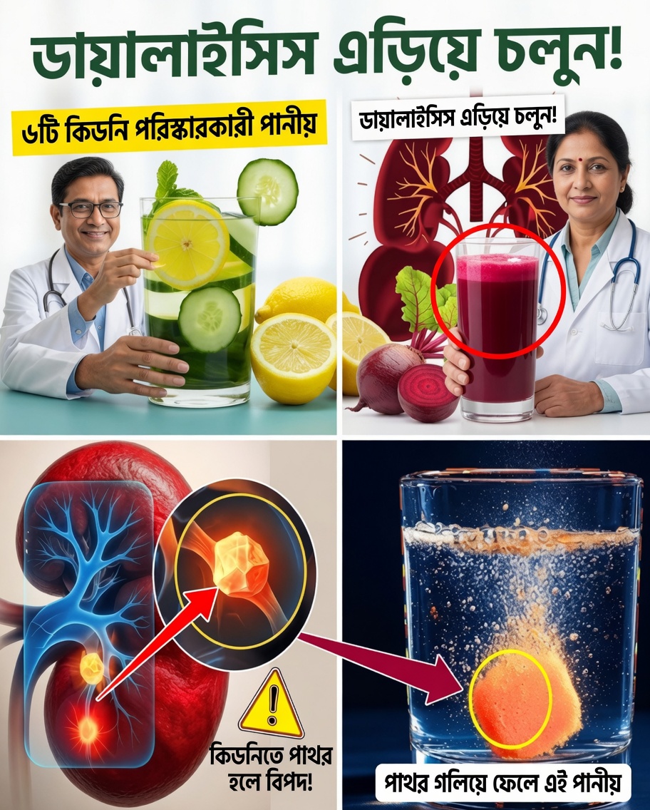 আপনার কিডনি পরিষ্কার ও পুনরুজ্জীবিত করতে ৭টি শক্তিশালী প্রাকৃতিক পানীয়
