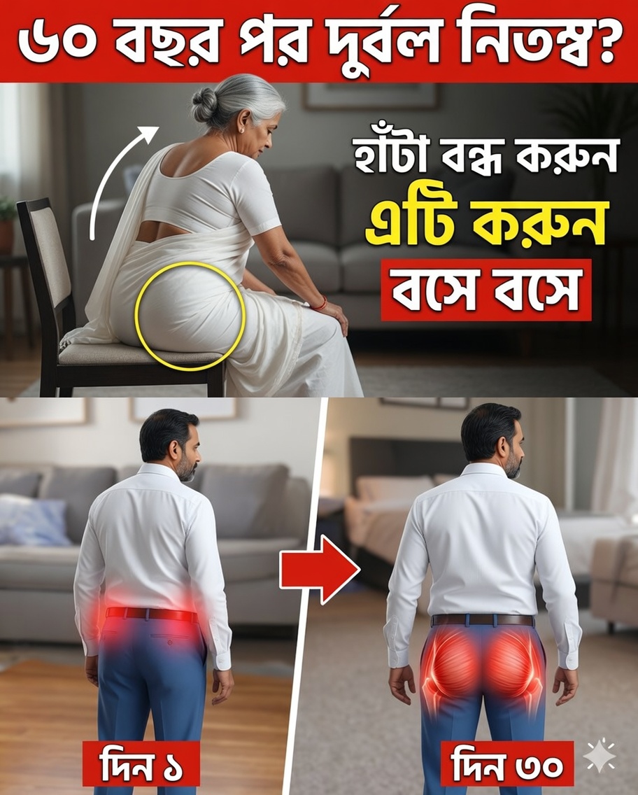 ৬০-এর বেশি? দ্রুত গ্লুট শক্তিশালী করার জন্য ৫টি অপরিহার্য ব্যায়াম – এবং কেন শুধু হাঁটা যথেষ্ট নাও হতে পারে
