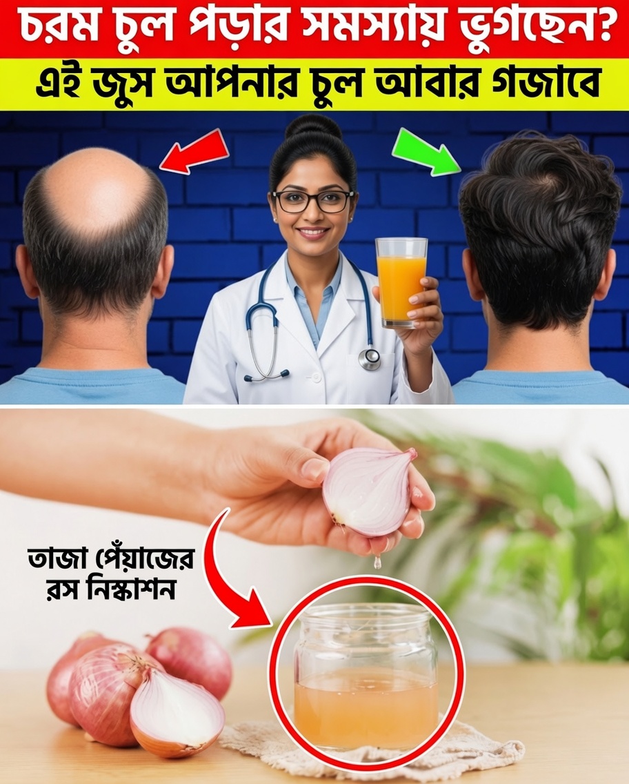 চুলের বৃদ্ধির জন্য পেঁয়াজের রস: ৭ দিনে কি সত্যিই আপনার স্ক্যাল্পকে প্রাকৃতিকভাবে বদলে দিতে পারে?