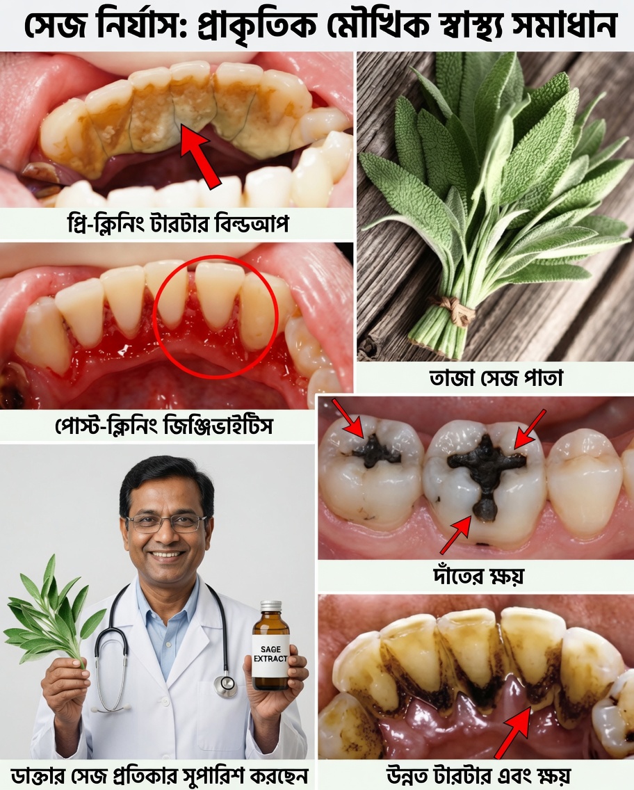 ঋষি পাতার সাহায্যে টারটার দূর করুন এবং প্রাকৃতিকভাবে আপনার দাঁত সাদা করুন